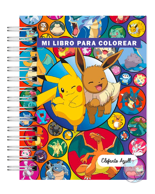 Libro para colorear Pokemon - Elefante Azull