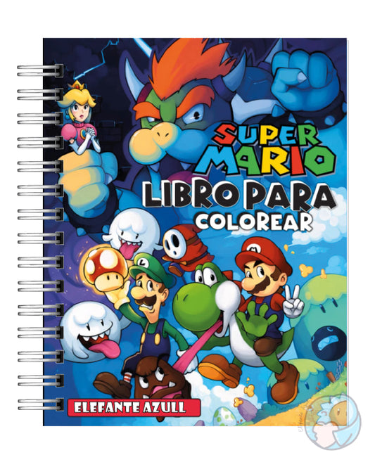 Libro para colorear Super Mario - Elefante Azull